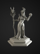 necromancer girl games-toys magic magician druid witchcraft witchery rpg rules boardgame fantasy chaos witch mage disciple miniature games toys other 3d print model - Mito3D