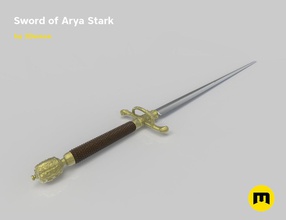needle arya sword games-toys stark john snow weapon fantasy melee got games toys game accessories 3d print model - Mito3D