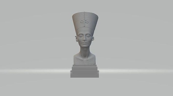 Nofretete Büste Ägypten Skulptur Kopf Statue uralt Königin Monument tut Schmuck Anhänger Kunst Skulpturen 3d print model - Mito3D