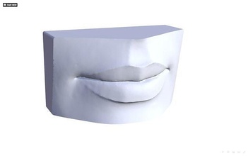 Nofretete Lippen uralt Ägypten 3d drucken Dekor Kopieren Museum Mauer Kunst 3dprint harte Oberfläche Skulptur Haus 3d print model - Mito3D