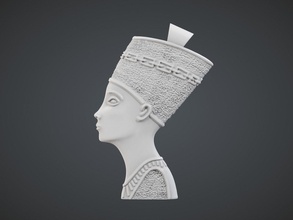 néfertiti pendentif egypte buste tête figurine bijoux pendentifs pharaon reine portrait cléopâtre orient égyptien 3d print model - Mito3D