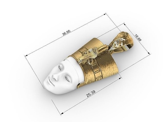 nefertiti pendente neferneferuaten egiziano regina egitto antico archeologia museo cleopatra sfinge faraone gioielleria dio dea oro piramide ciondoli 3d print model - Mito3D