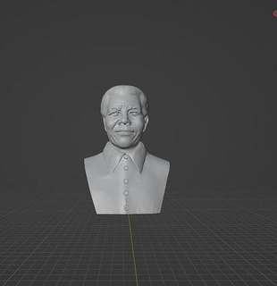 nelson mandela Nelson Mandela Sud africano sudafricano Presidente attivista arte sculture 3d print model - Mito3D