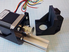 nema 17 stepper motor mount hobby-diy nema17 profile allminium 2020 hobby diy mechanical parts 3d print model - Mito3D