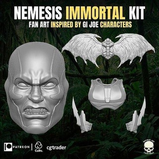 nemesis inmortal fan art kit 3d printable files gi joe mezco marvel legends classified action force head headsculpt gear games toys 3d print model - Mito3D