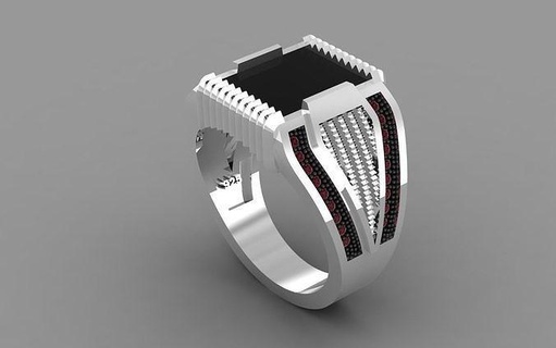 neo man ring model21 gold silver diamond jewelry jewellery design luxury rings jewel 3d print model - Mito3D