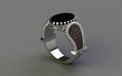 neo man ring model27 gold silver diamond jewelry jewellery design luxury rings jewel 3d print model - Mito3D