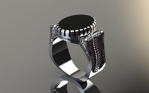 neo man ring model29 gold silver diamond jewelry jewellery design luxury rings jewel 3d print model - Mito3D