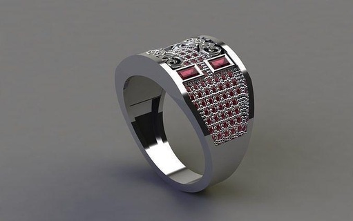neo man ring model31 jewelry gold silver diamond jewellery design luxury rings jewel 3d print model - Mito3D