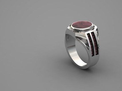 neo man ring model3 gold silver diamond jewelry jewellery design luxury rings jewel 3d print model - Mito3D