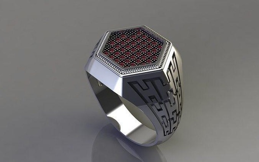 neo hombre anillo model42 oro plata diamante joyería joya diseño lujo anillos micro 3d print model - Mito3D