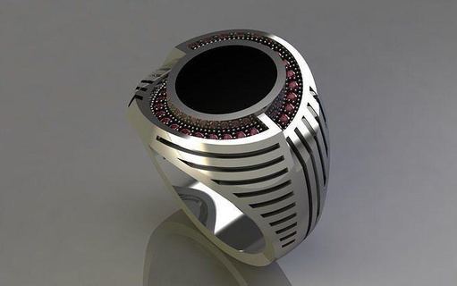 neo hombre anillo model47 oro plata diamante joyería joya diseño lujo anillos micro 3d print model - Mito3D