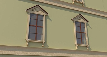 neoclassical style window house architecture illustration poland europe art forprint outdoor 3d print model - Mito3D