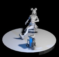 neon yiğit model büst şekil otoban heykel oyunlar oyuncaklar bıçak oyun eğlence teknoloji açık havada yalıtılmış keskin çelik yatay 3d print model - Mito3D