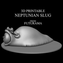 neptunian slug futurama brain scifi toy cartoon toon creature alien fun funny space animation cute actionfigure figure figurine miniature toys games 3d print model - Mito3D