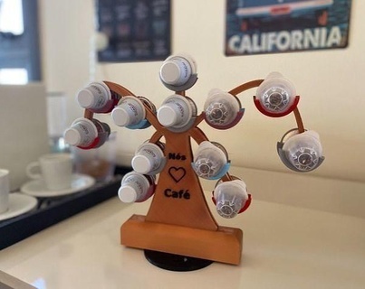 nespresso coffee tree capsule holder spin espresso coffeemaker fdm house kitchen dining 3d print model - Mito3D