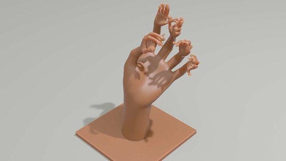 nested hands hand finger fingers sculpture art decoration 3dprint print statue human anatomy arm handmade printable body sculptures 3d print model - Mito3D