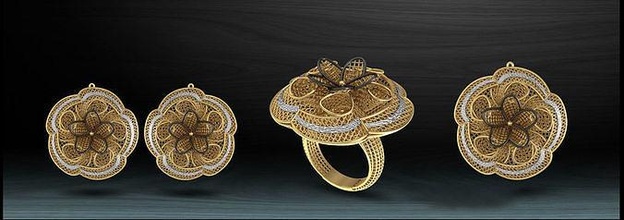 nidification fleur or electro fusion imprimable bague bijou bijoux engagement mode beauté art solitaire prêt vêtements travail dinde turc 3d print model - Mito3D