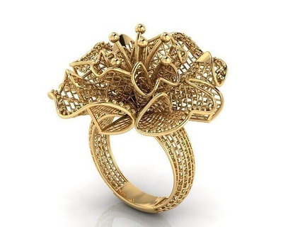 net design jaali ring jewelry rings gold diamond silver engagement platinum fashion beauty punasaraj jaaliring netring pattern 3d print model - Mito3D