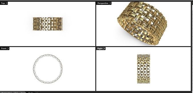 net bague rétro or gold18k illustration conception bijoux bureau décoration modèle boucles d'oreilles 3D print model - Mito3D