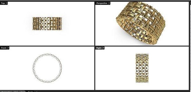 net bague rétro or gold18k illustration conception bijoux bureau décoration modèle boucles d'oreilles 3d print model - Mito3D