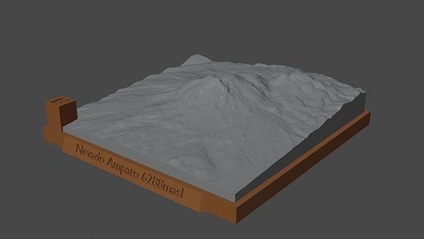Nevado ampato montanha panorama vulcão terreno Ambiente natureza fotogrametria elevação dem Ciência 3d print model - Mito3D