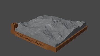 nevado auzangate mountain landscape volcano terrain environment nature photogrammetry elevation dem science 3d print model - Mito3D