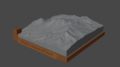 nevado chachani mountain landscape volcano terrain environment nature photogrammetry elevation dem science 3d print model - Mito3D