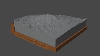 nevado cumbal mountain landscape volcano terrain environment nature photogrammetry elevation dem science 3d print model - Mito3D
