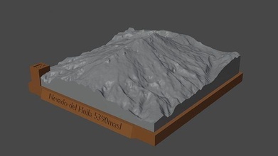 nevado del huila mountain landscape volcano terrain environment nature photogrammetry elevation dem science 3d print model - Mito3D