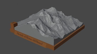schneebedeckt el führen Berg Landschaft Vulkan Terrain Umgebung Natur Photogrammetrie Elevation Wissenschaft 3d print model - Mito3D