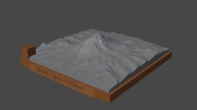 nevado sajama mountain landscape volcano terrain environment nature photogrammetry elevation dem science 3d print model - Mito3D