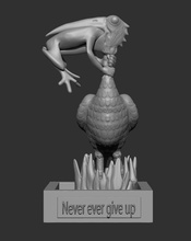 up 3d modèle abandonner oiseau grenouille empresa travail art sculptures 3d print model - Mito3D