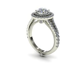 nuovo 001 amante art anello gioielli diamante zaffiro bianco oro la sterlina argento di fidanzamento matrimonio stampabile il design ciondolo orecchino grande bene umana diamanti nozze le monete distintivi 3d print model - Mito3D