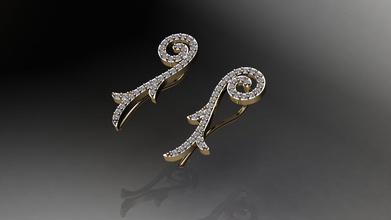 design orecchini 2020 gioielleria gold14k 2020earrings nozze argento diamante squillare 3d print model - Mito3D