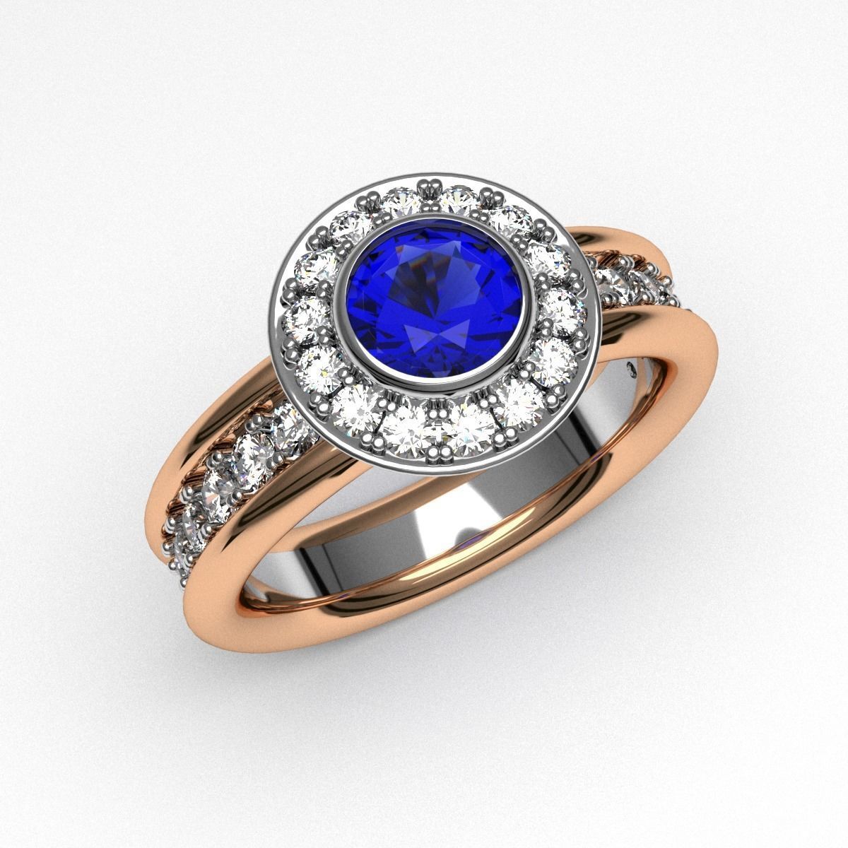 nuevo diamante de amor anillo compromiso piedra redonda cartier los anillos perno el tornillo diamantes 3dmodel imprimible para siempre brillante la boda banda 3dprint sla joyería 3D print model - Mito3D