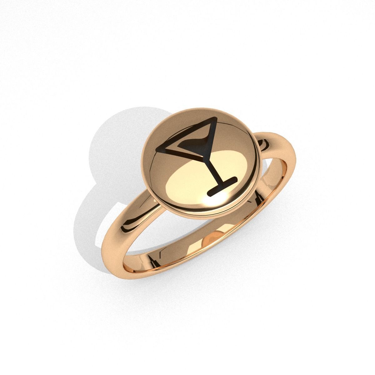 new fashion round coctail jewelry ring 3d printable emoji model classic kids jewel luxury casual diamonds usa engagement anniversary wedding rings 3D print model - Mito3D