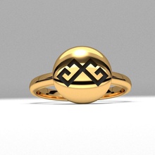 nuova moda rotonda etnico, simbolo gioielli anello stampabile emoji 3d modello ciondolo gli orecchini gioiello di lusso palella i diamanti usa fidanzamento anniversario matrimonio anelli 3d print model - Mito3D
