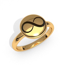 nueva moda de la ronda infinita joyería anillo 3d imprimibles emoji modelo imprimible clásico los niños joya lujo casual diamantes estados unidos compromiso aniversario boda anillos 3d print model - Mito3D