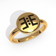 moda nova rodada de jóias anel impressão emoji 3d modelo printable a pingente brincos jóia luxo catraia diamantes eua o engajamento aniversário casamento da forma anéis 3d print model - Mito3D