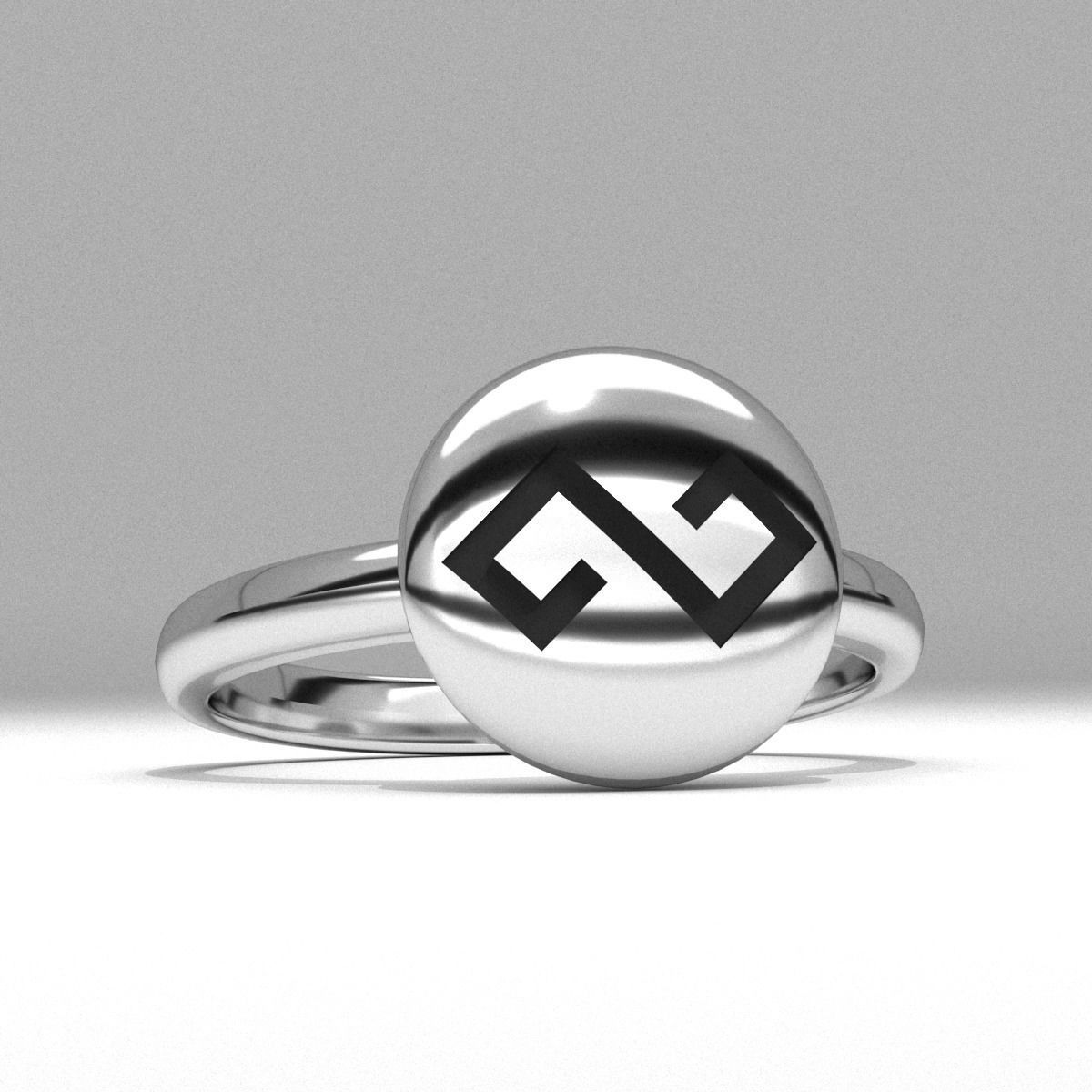 nuova moda rotonda gioielli anello simbolo stampabile emoji 3d modello classico ragazzi gioiello di lusso casual i diamanti usa fidanzamento anniversario matrimonio anelli 3D print model - Mito3D