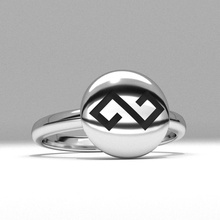 nueva moda de la ronda joyería del anillo símbolo impreso emoji 3d modelo imprimible clásico los niños joya lujo casual diamantes estados unidos compromiso aniversario boda anillos 3d print model - Mito3D
