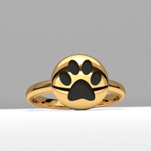 new fashion round pets footprint jewelry ring printable emoji 3d model classic kids jewel luxury casual diamonds usa engagement anniversary wedding rings 3d print model - Mito3D