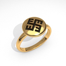 nuova moda simbolo rotondo anello gioielli stampabile emoji 3d modello gioiello di lusso i diamanti usa fidanzamento anniversario matrimonio ciondolo gli orecchini palella anelli 3d print model - Mito3D