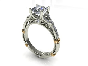 nuevo amor anillo de r313 art la joyería el diamante las joyas zafiro blanco oro sterling plata compromiso boda imprimible diseño colgante arete gran bueno humanos monedas insignias los pases 3d print model - Mito3D