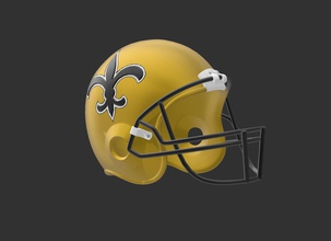 new orleans saints capacete de futebol jogos-brinquedos novo santos esportes ouro equipamento jogos brinquedos 3d print model - Mito3D