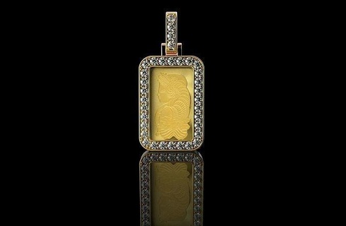 new pamp suisse bar pendant yellow gold luxury jewelry diamond design silver rings ring jewellery jewel pendants wedding engagement bijou 3d print model - Mito3D