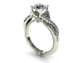 nuovo anello prezioso 09 art gioielli zaffiro bianco oro la sterlina argento di fidanzamento matrimonio stampabile ciondolo orecchino grande bene umana diamanti nozze le monete distintivi 3d print model - Mito3D