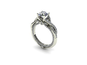 nuovo anello prezioso r34 art gioielli diamante zaffiro bianco oro la sterlina argento di fidanzamento matrimonio stampabile ciondolo orecchino grande bene umana diamanti nozze le monete distintivi 3d print model - Mito3D