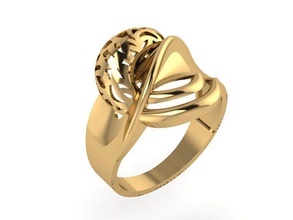 new ring 001 jewelry gold fashion sterling printable print beauty diamond platinum wedding engagement jewel jewellery brilliant printing diamant brillant rings 3d print model - Mito3D